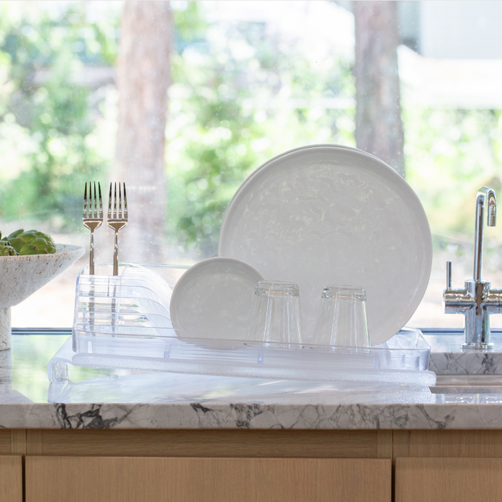 Crystal-Clear Dish Rack Set