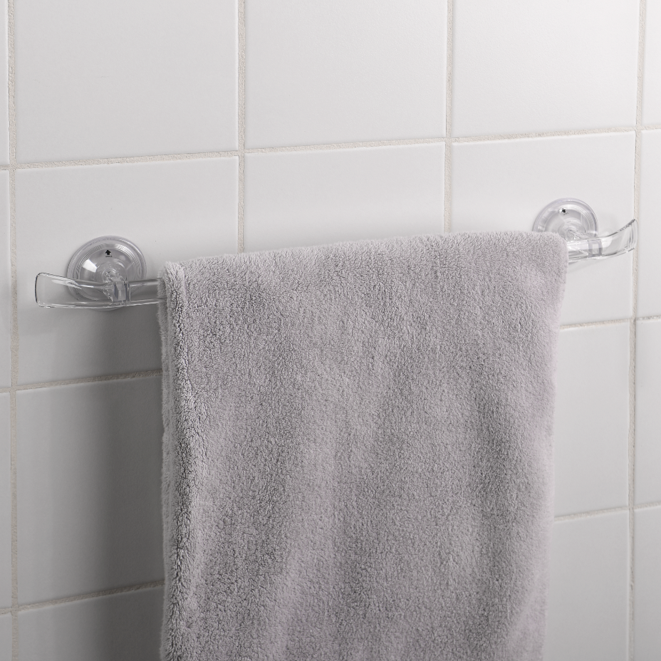 Suction towel discount rack