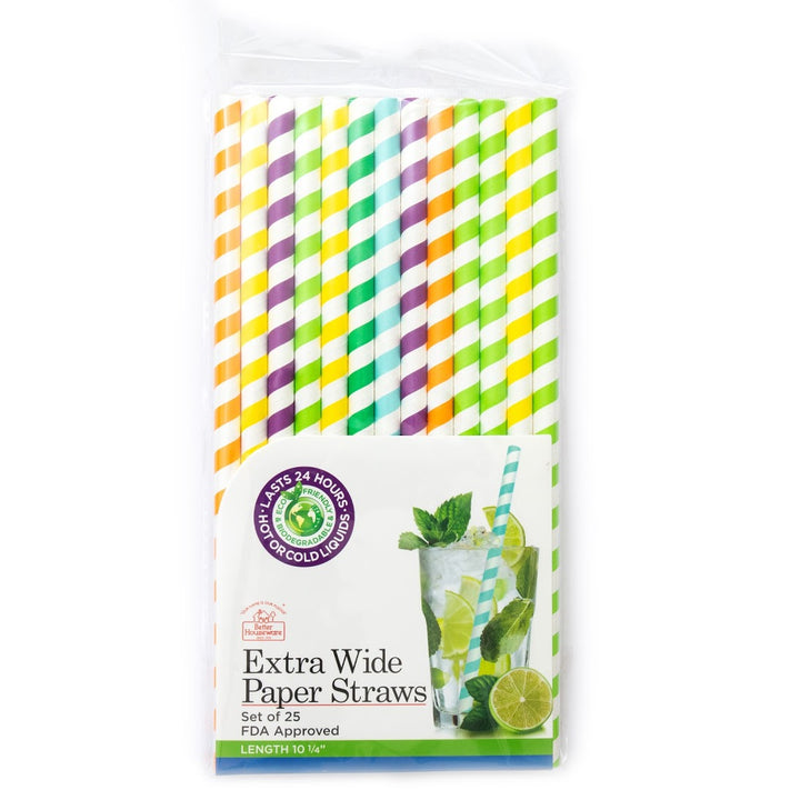 Long Lasting Extra-Wide & Long Paper Straws