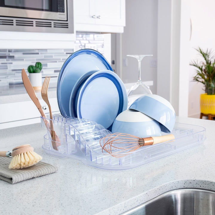 Crystal-Clear Dish Rack Set