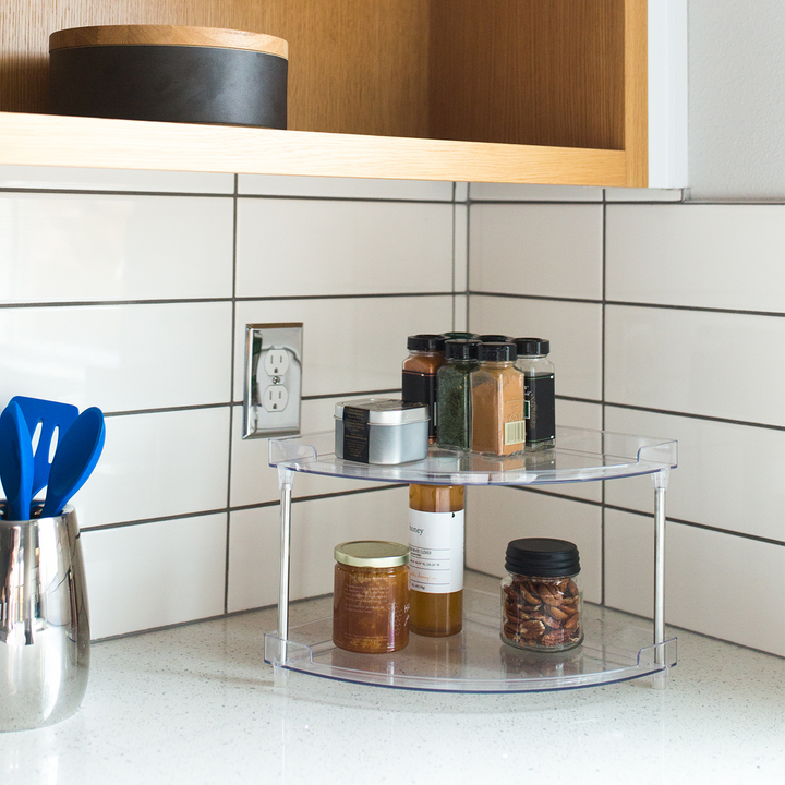 Acrylic Corner Storage Shelf