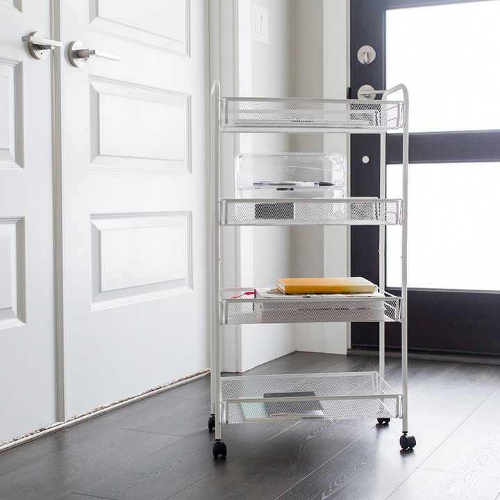 4-Tier Shelf Trolley
