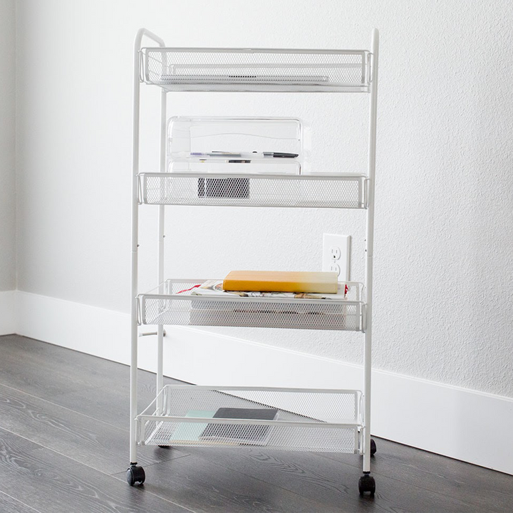4-Tier Shelf Trolley