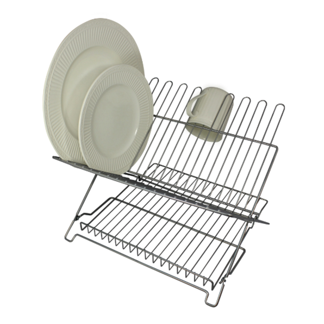 Food-Grade Plastic Collapsible Drying Dish Rack Foldable Dish