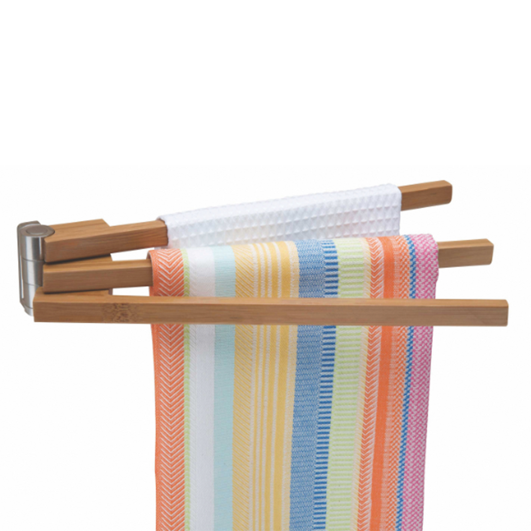 Bamboo 3-Arm Towel Bar