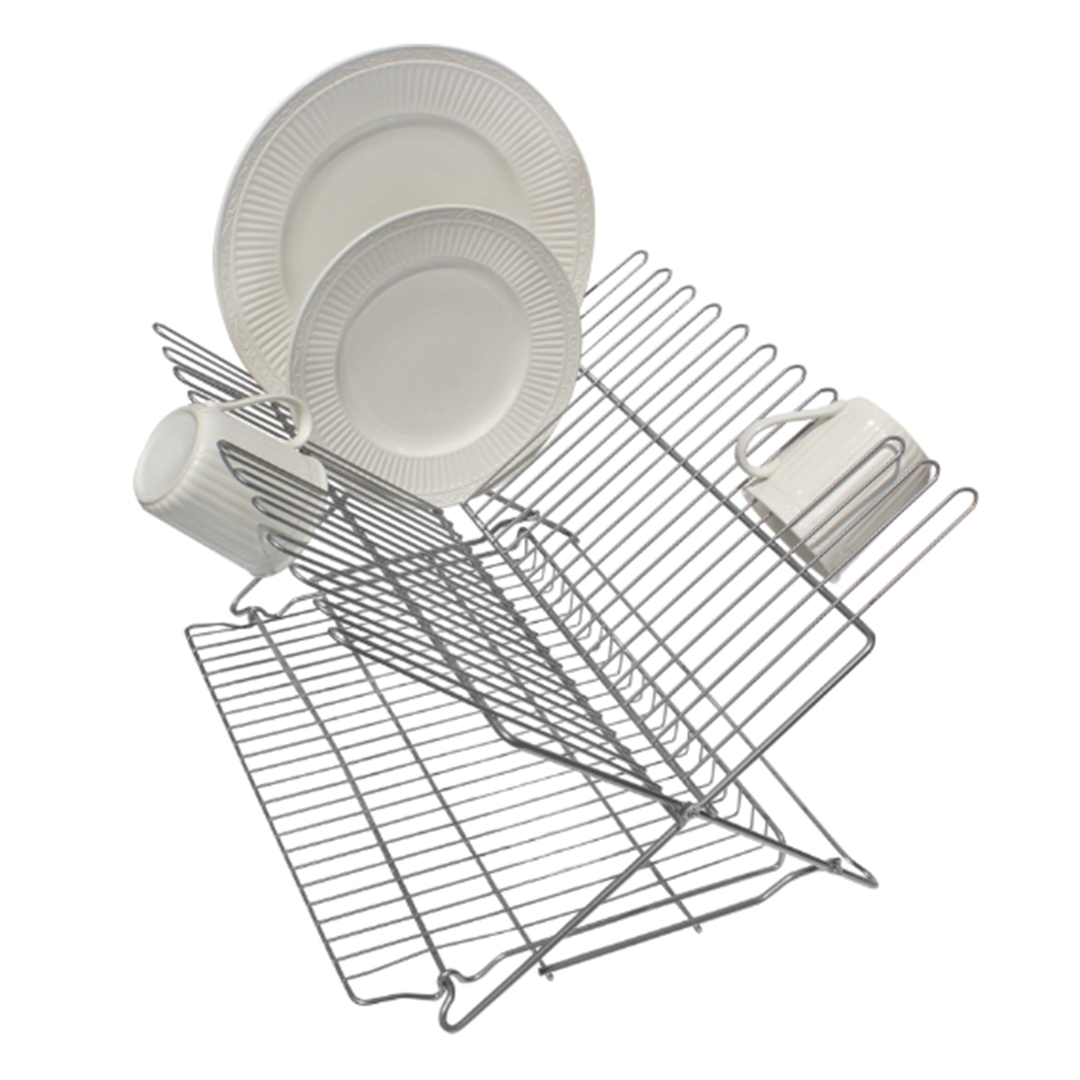 Metallic Folding Dish Rack – The Better House Metallic Folding Dish Rack – The Better House