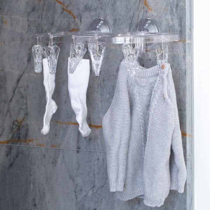 Suction-Cup Laundry Rack