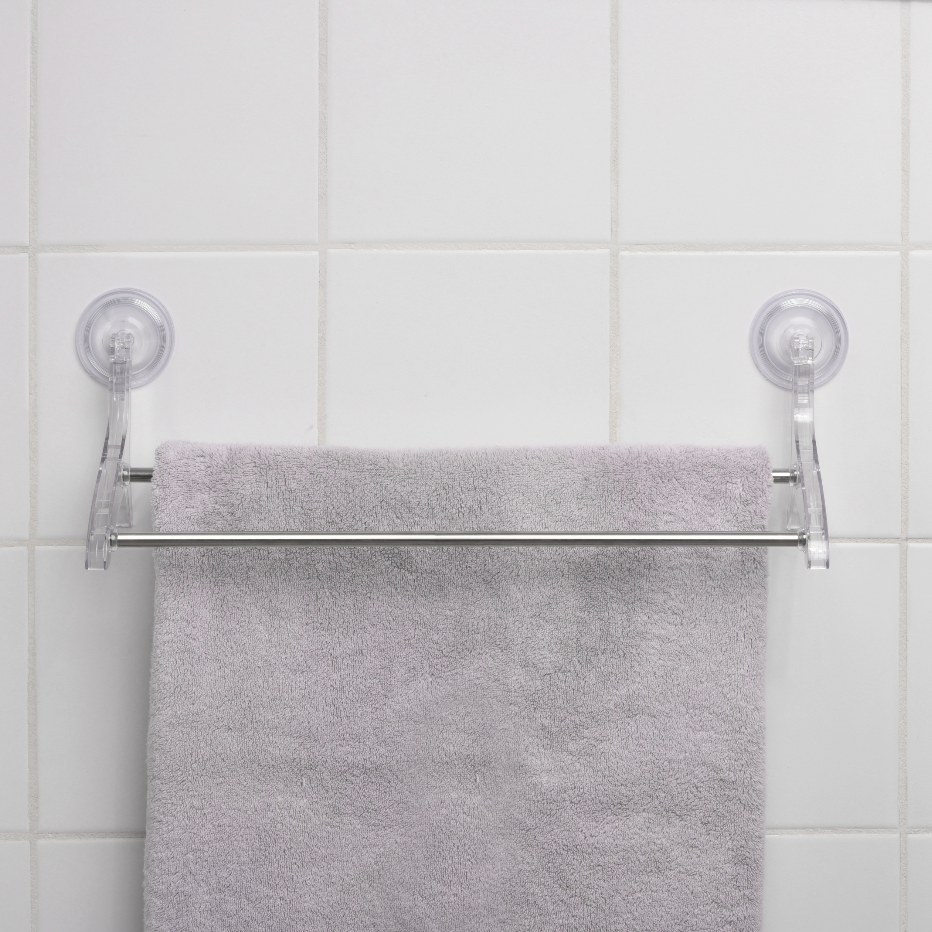 Suction-Cup Double Towel Bar