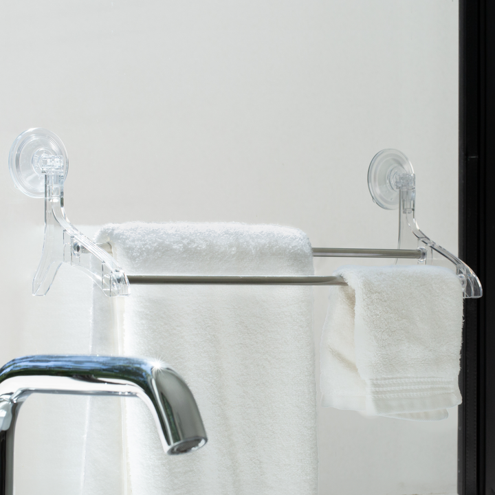 Suction cup towel bar sale