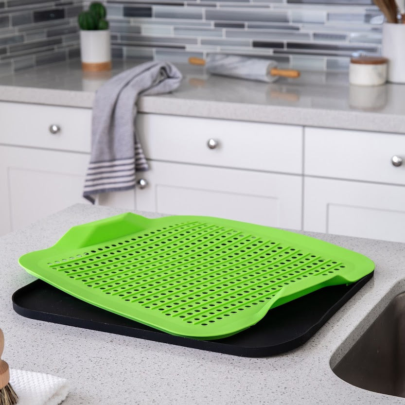 Silicone Drying Mat, Dish Drying Mat, Large Dish Drainer Mat for