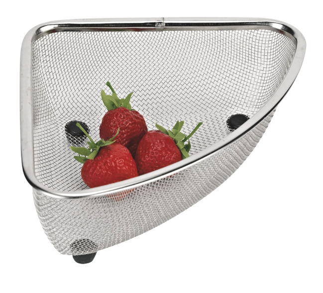 Corner discount sink colander