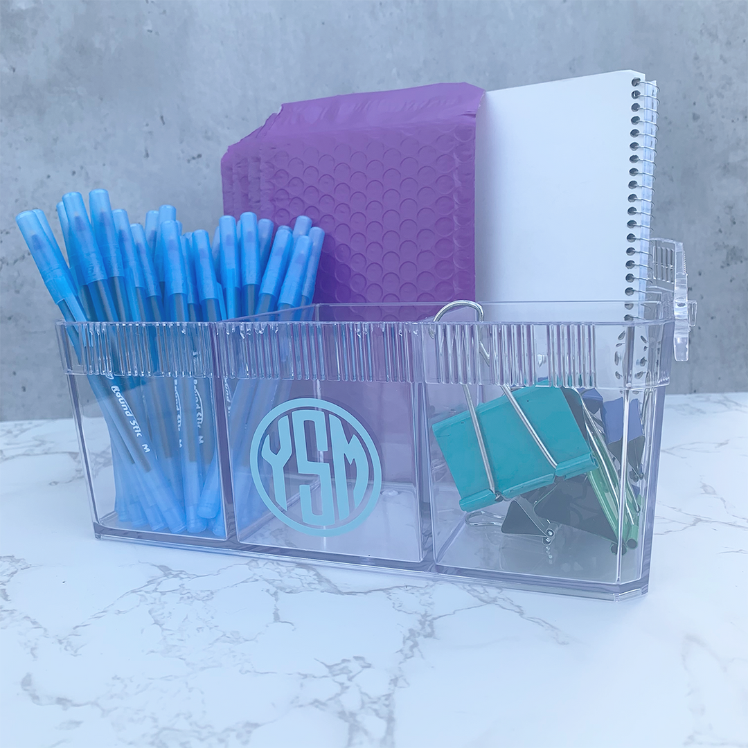 Acrylic Caddy With A Handle- Personalized