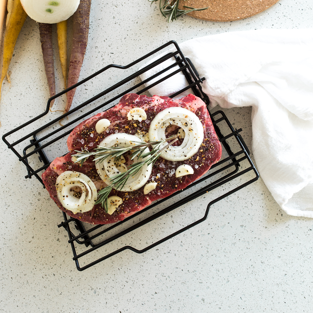Roast Beef Rack Adjustable Roast Rack – The Better House